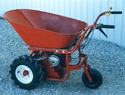 Red motorized wheelbarrow