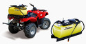 ATV equipped with sprayer tank